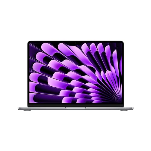 Apple 2024 13" MacBook Air Laptop mit M3 Chip: 13,6" Liquid Retina Display, 16 GB gemeinsamer Arbeitsspeicher, 512 GB SSD Speicher, beleuchtete Tastatur, 1080p FaceTime HD Kamera, Space Grau von Apple