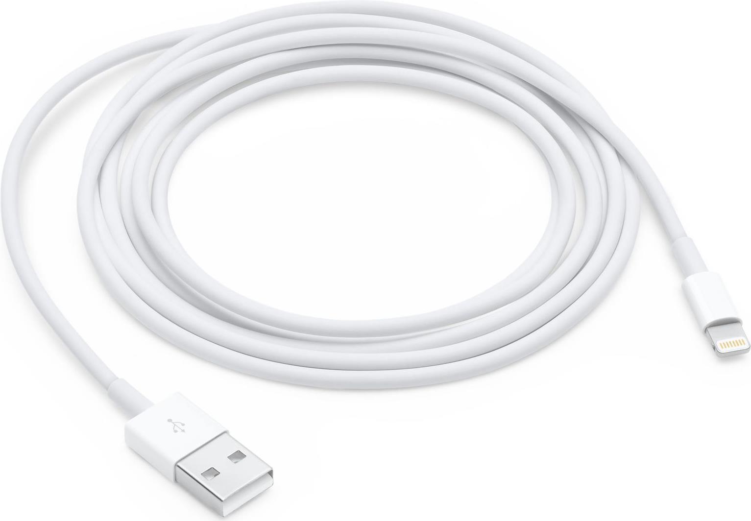 Apple Lightning auf USB Kabel - 2,0m - Lade- / Datenkabel f�r iPhone und iPod - Composite Video / Audio - USB Typ A, 4-polig (M) - 8-PIN-Docking (M) - f�r iPhone 5, iPod nano (7G), iPod touch (5G) - (MD819ZM/A) von Apple