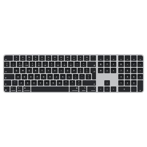 Apple Magic Keyboard mit Touch ID und Ziffernblock für Mac Modelle mit Apple Chip – Englisch (Großbritannien) – Schwarze Tasten ​​​​​​​ von Apple