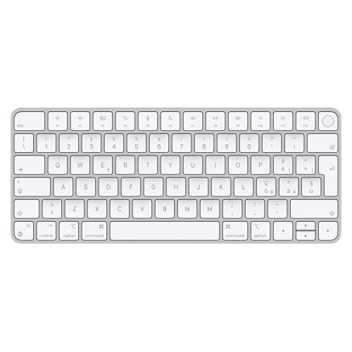 Apple Magic Keyboard mit Touch ID: Bluetooth, wiederaufladbar. Kompatibel mit Mac Computern Chip; Italienisch, Weiße Tasten von Apple