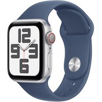 Apple Watch SE GPS + Cellular 40mm Alu Silber Sportarmband Denim - S/M von Apple