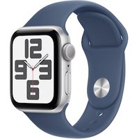 Apple Watch SE GPS 40mm Alu Silber Sportarmband Denim - S/M von Apple