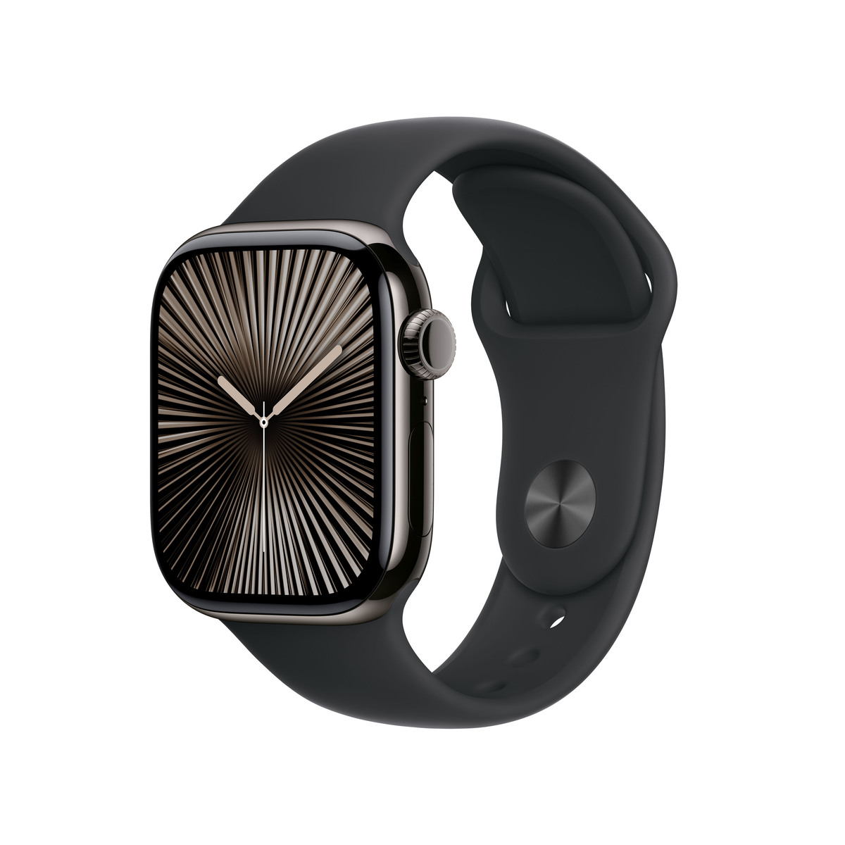 Apple Watch S10 Schiefer Titanium Sport Band Schwarz - M/L GPS + Cellular 42mm MWXH3QF/A 2024 von Apple