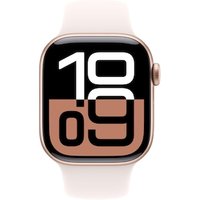 Apple Watch Series 10 LTE 42mm Rose Gold Aluminiumgehäuse mit Light Blush Sportarmband - S/M von Apple