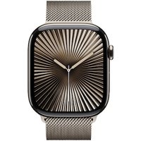 Apple Watch Series 10 LTE 46mm Natural Titangehäuse mit Natural Milanese Loop - M/L von Apple