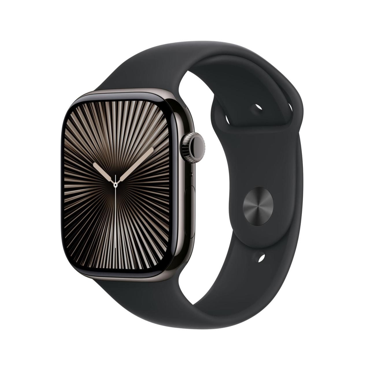 Apple Watch Series 10 Titan Schiefer (GPS + Cellular) 46mm (Sportarmband schw... von Apple