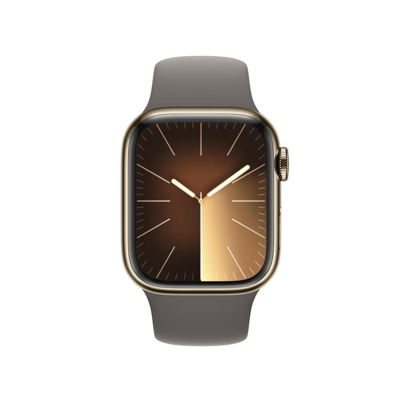 Apple Watch Series 9 (GPS + Cellular) 45mm Edelstahlgehäuse gold, Sportband g... von Apple