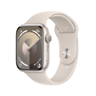 Apple Watch Series 9 GPS 45mm Aluminium Polarstern Sportarmband Polarstern - S/M von Apple