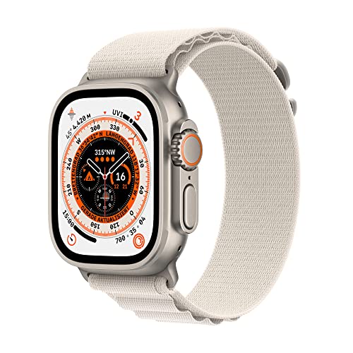 Apple Watch Ultra (GPS + Cellular mit 49mm) Titangehäuse mit Alpine Loop Polarstern - Large (Generalüberholt) von Apple