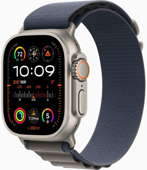 Apple Watch Ultra 2 49mm Cellular Titangehäuse Alpine Loop blau M von Apple