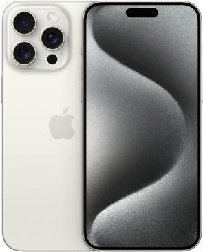 Apple iPhone 15 Pro Max - 5G Smartphone - Dual-SIM / Interner Speicher 512GB - OLED-Display - 6,7" - 2796 x 1290 pixels (120 Hz) - Triple-Kamera 48 MP, 12 MP, 12 MP - front camera 12 MP - White Titanium (MU7D3ZD/A) von Apple