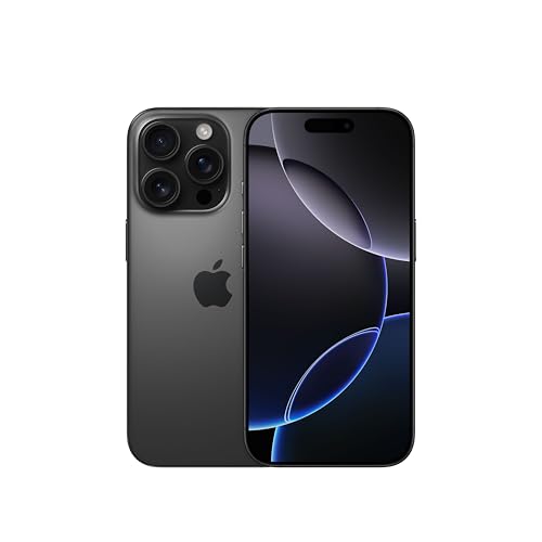 Apple iPhone 16 Pro 128 GB: 5G Handy mit Kamerasteuerung, 4K 120 fps Dolby Vision und einem großen Sprung bei der Batterielaufzeit. Funktioniert mit AirPods, Titan Schwarz von Apple