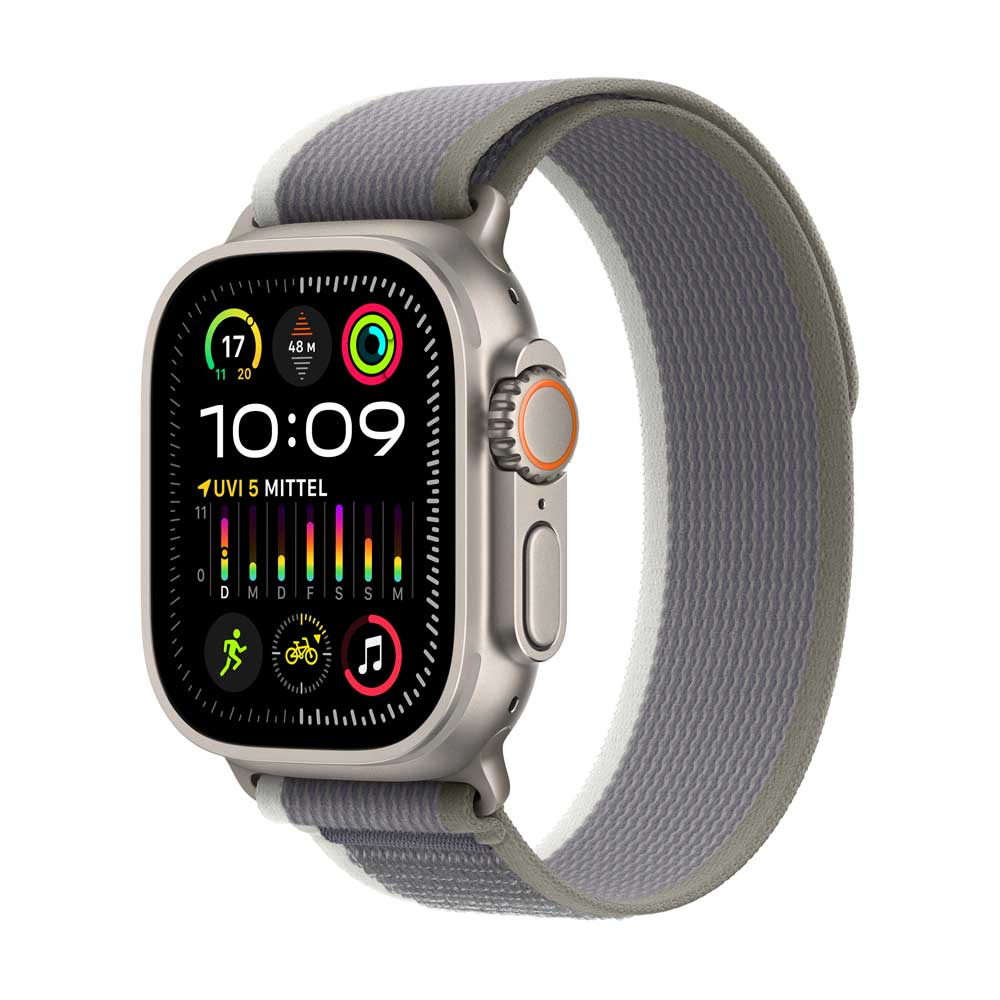 AppleWatch Ultra 2 Titanium Cellular 49mm (Trail Loop gr�n/grau) M/L (MRF43FD/A) von Apple