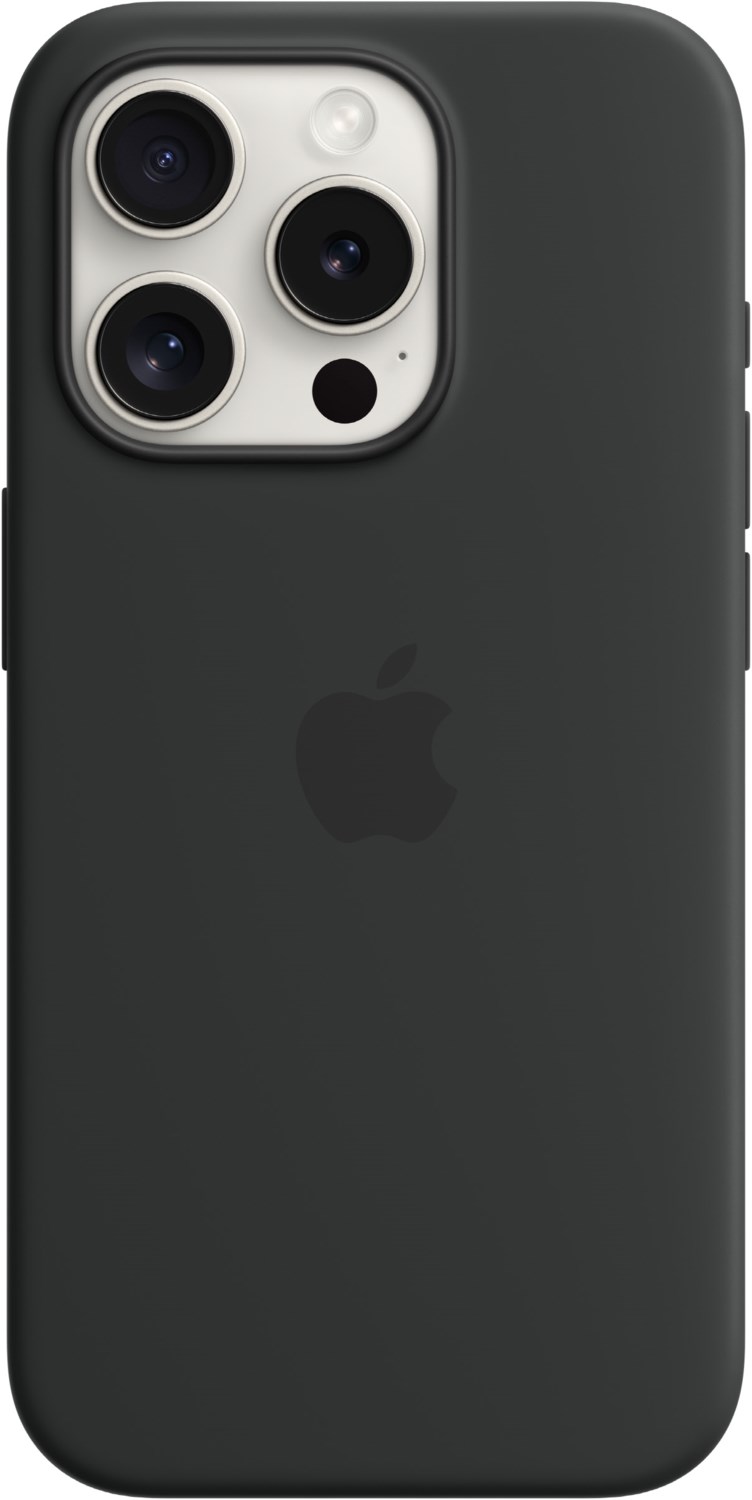 Silikon Case mit MagSafe für iPhone 15 Pro schwarz von Apple