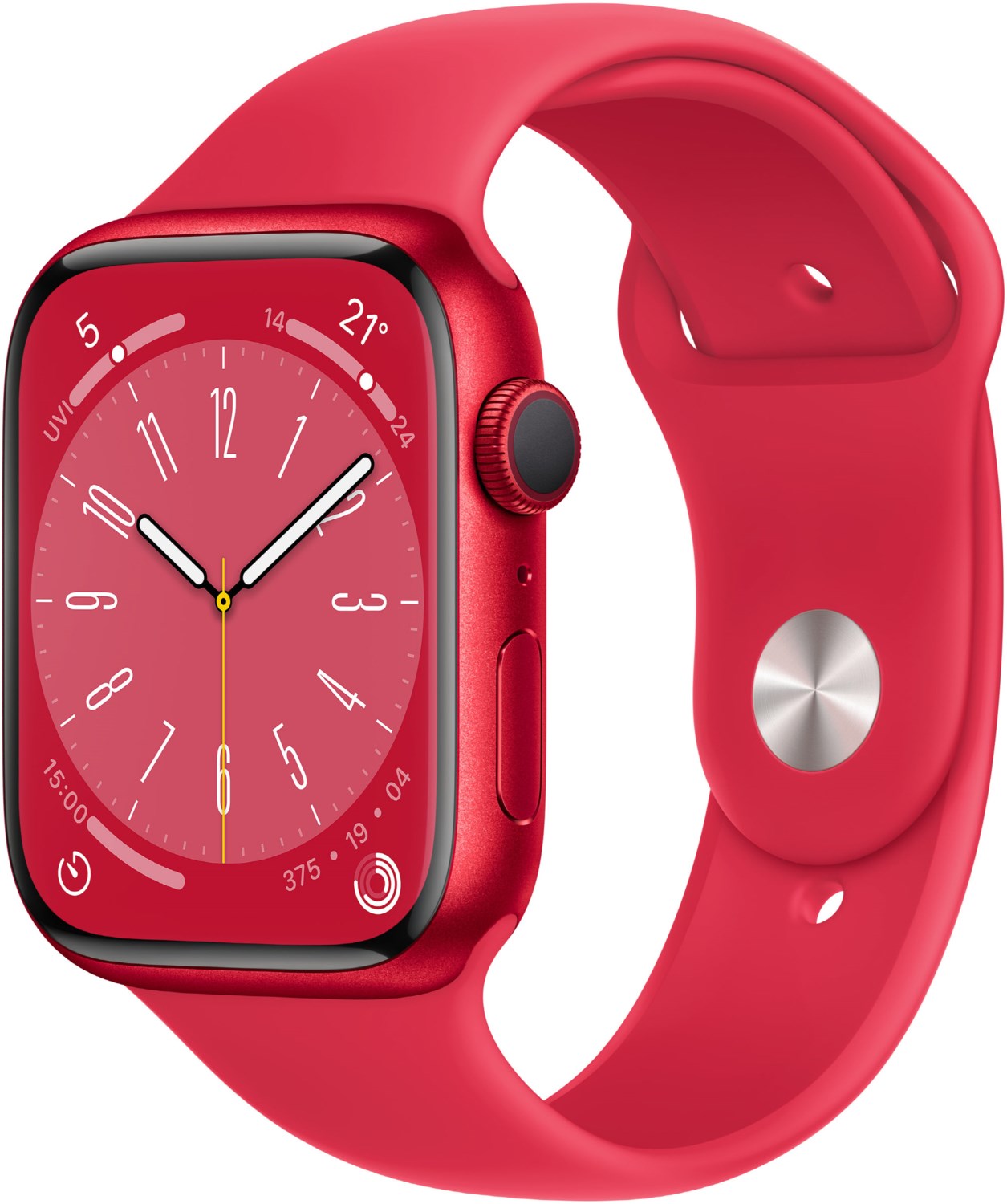 Watch Series 8 (45mm) GPS (PRODUCT)RED Alu mit Sportarmband rot/rot von Apple