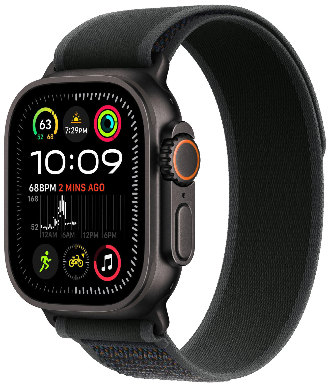 Watch Ultra 2 2024 LTE 49mm Trail Loop Schwarz M/L MX4V3 von Apple