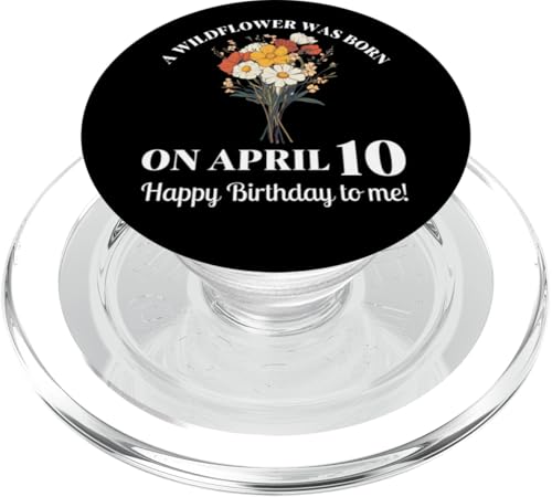 April Geburt Blume Zuckererbsen und Gänseblümchen 10. April Geburtstag PopSockets PopGrip für MagSafe von April BirthdayWildflower Designs