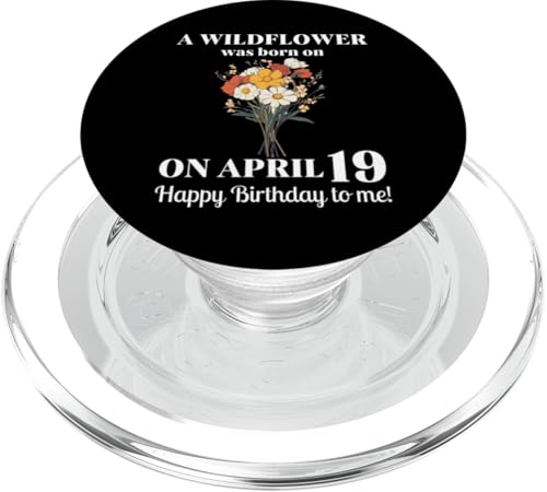 April Geburt Blume Zuckererbsen und Gänseblümchen 19. April Geburtstag PopSockets PopGrip für MagSafe von April BirthdayWildflower Designs