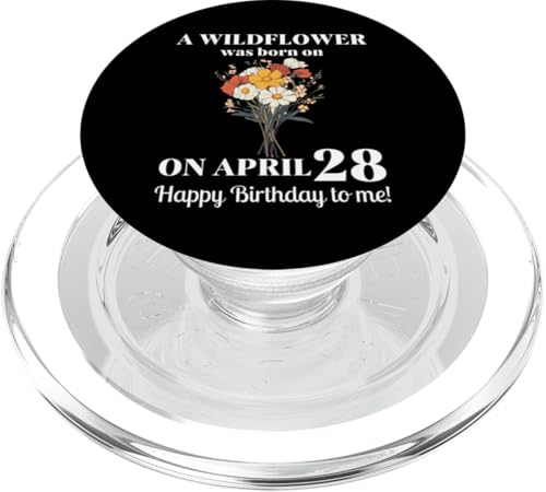 April Geburt Blume Zuckererbsen und Gänseblümchen 28. April Geburtstag PopSockets PopGrip für MagSafe von April BirthdayWildflower Designs