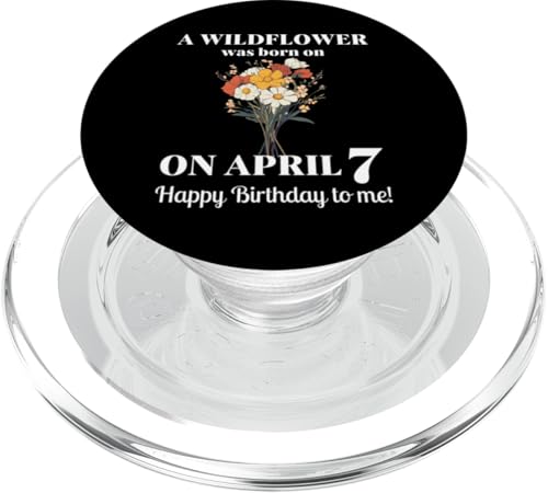 April Geburt Blume Zuckererbsen und Gänseblümchen 7. April Geburtstag PopSockets PopGrip für MagSafe von April BirthdayWildflower Designs