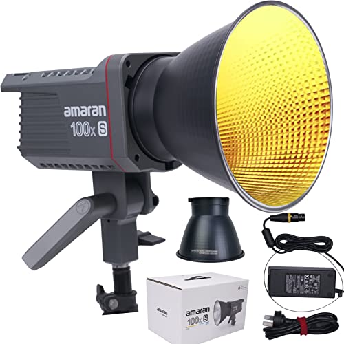 Aputure Amaran 100x S Bi-Color LED Videoleuchte, Fotografie Beleuchtung für Kamera Video Fotoleuchte 2700K-6500K 30.500Lux@lm(5600K) CRI≥95，TLCI≥97 100W Studioleuchte von Aputure