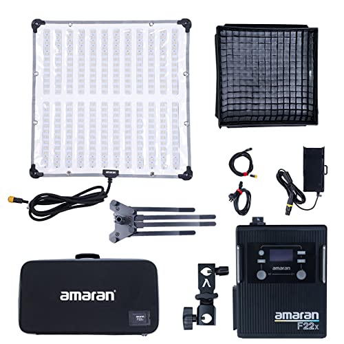 Aputure Amaran F22X 2'x2' Zweifarbiges Flexibles LED-Videolicht 2500K~7500K,CRI: 95+,TLCI: 98+,9 Beleuchtungseffekte Mit Wabengitter-Softbox,unterstützt App Steuerung von Aputure