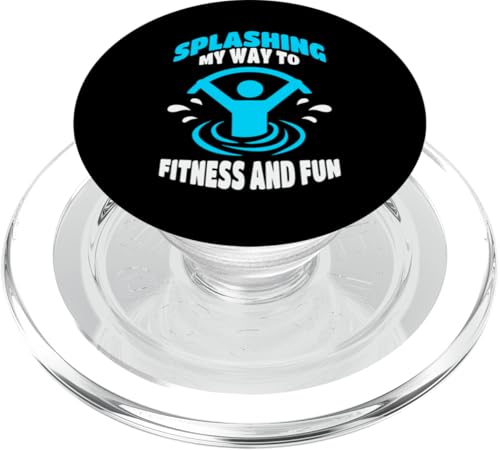 Aqua Aerobic Graphic Funny Water Aerobic PopSockets PopGrip für MagSafe von Aqua Aerobics Funny Designs