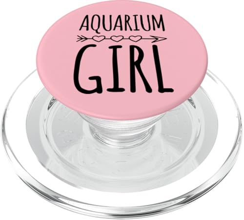 Aquarium-Mädchen mit böhmischem Stil Herz Pfeil Grafik PopSockets PopGrip für MagSafe von Aquarium and Fish Tank Lover Merch and Accessories