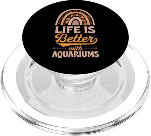 Das Leben ist besser mit Aquarien Bohemian Rainbow Trendy Boho PopSockets PopGrip für MagSafe von Aquarium and Fish Tank Lover Merch and Accessories