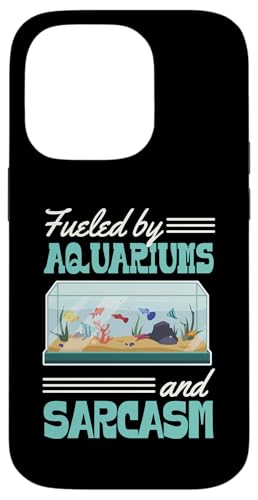 Hülle für iPhone 14 Pro Angetrieben von Aquarien und Sarkasmus Lustig Frech von Aquarium and Fish Tank Lover Merch and Accessories