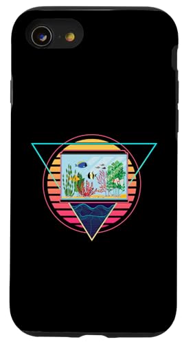 Hülle für iPhone SE (2020) / 7 / 8 Futuristisches Aquarium Synthwave Vaporwave Aquarium Ästhetik von Aquarium and Fish Tank Lover Merch and Accessories