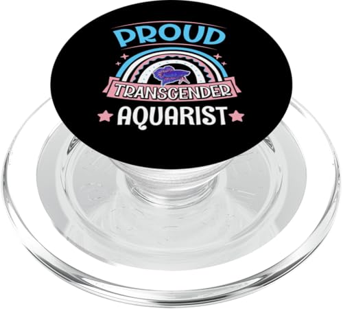 Proud Transgender Aquarist Trans Aquarist Pride Flagge PopSockets PopGrip für MagSafe von Aquarium and Fish Tank Lover Merch and Accessories