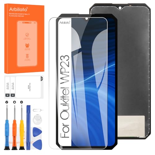 Arbilato LCD-Display für Oukitel WP23/WP23 Pro LCD-Touchscreen, Ersatzteil, mit Werkzeug (schwarz) von Arbilato