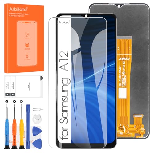 Arbilato TFT für Samsung Galaxy A12 LCD Display Ersatz – Bildschirm für Samsung A12 SM-A125F A125M A125U A125N LCD Display Digitalisierer Panel Glas Full Montage Reparaturset von Arbilato