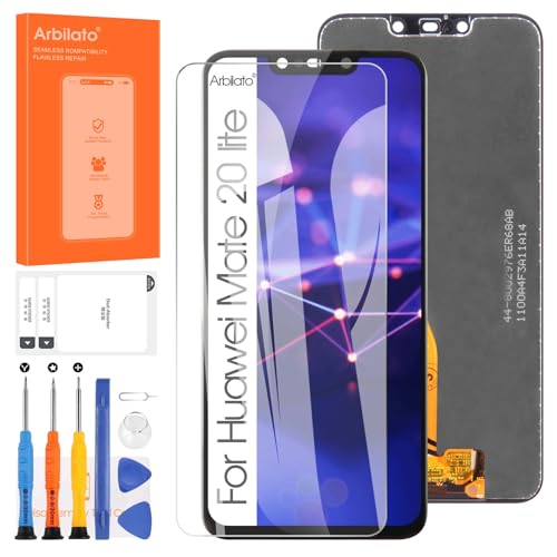 Display für Huawei Mate 20 Lite LCD Bildschirm Ersatz Digitizer Touchscreen Ersatz mit Reparatur Kits (schwarz) von Arbilato