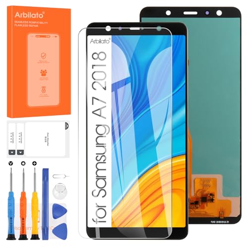 LCD-Display für Samsung Galaxy A7 2018 A750 – Ersatz für Galaxy A7 2018 LCD Display Digitalisierer SM-A750F SM-A750G SM-A750GN Touchscreen Glas Panel Reparaturset von Arbilato