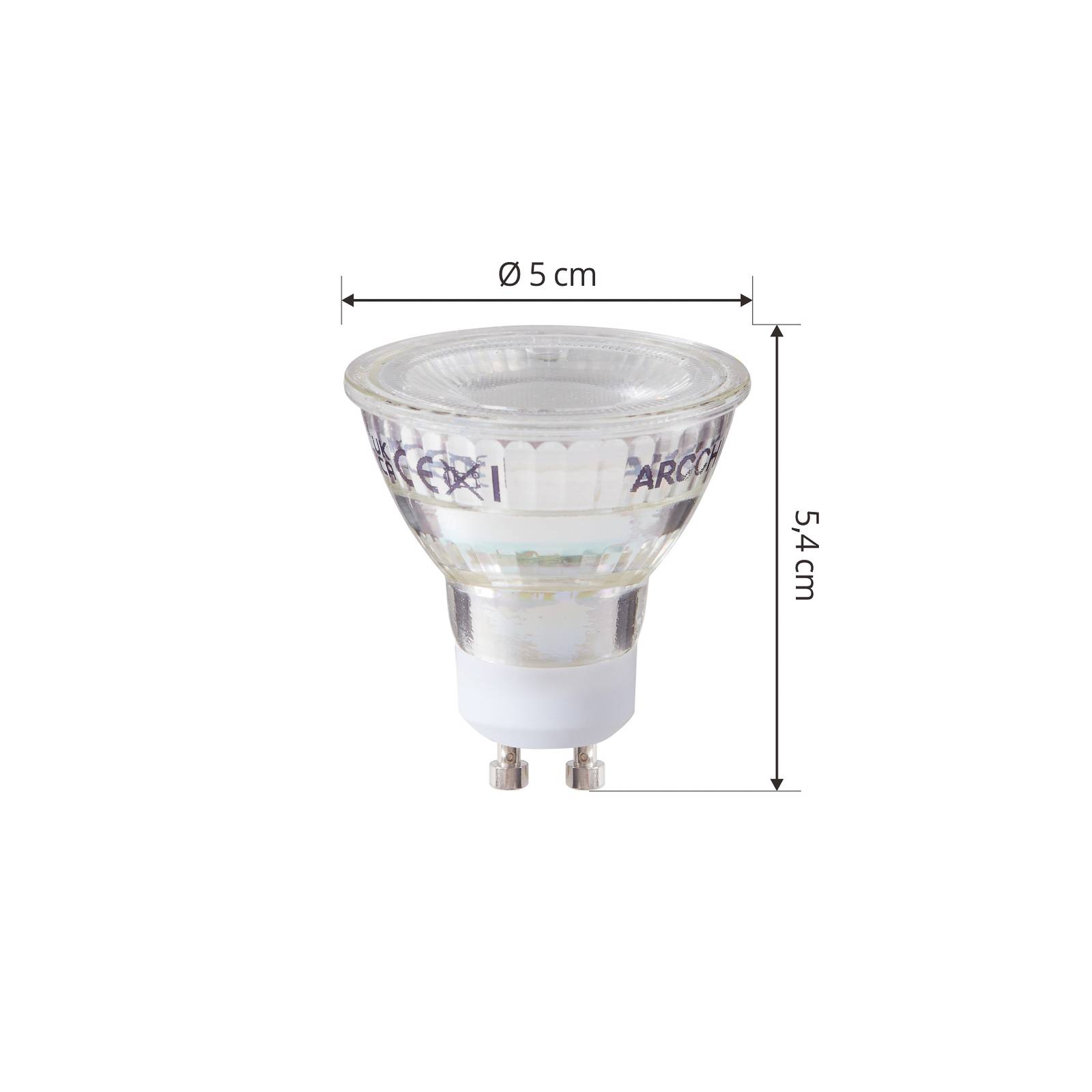 Arcchio LED-Leuchtmittel GU10 2,5W 6500K 450lm Glas 2er-Set von Arcchio