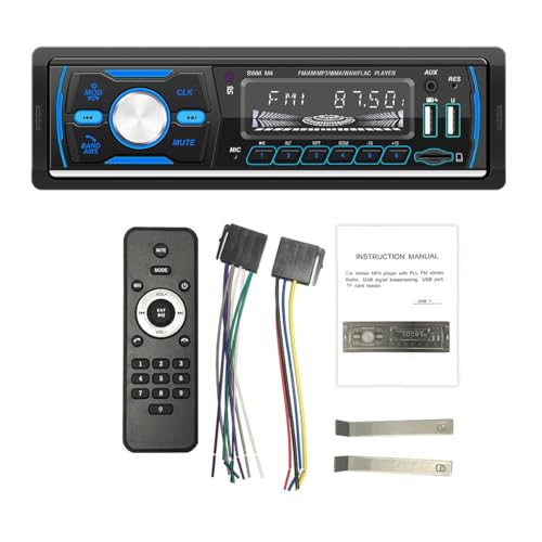 Areyourshop 1 DIN Autoradio MP3 Player Bluetooth FM Audio Musik Player USB AUX FM AM RDS DAB+ Bluetooth In Dash Unit von Areyourshop