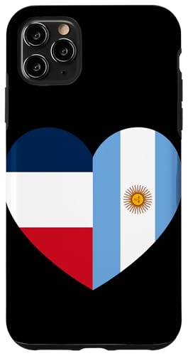 Hülle für iPhone 11 Pro Max France and Argentina Flags: Heart Shaped Unity von Argentina Love Pride Merch