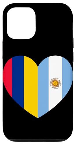 Hülle für iPhone 13 Colombia and Argentina Flags: Heart Shaped Unity von Argentina Love Pride Merch