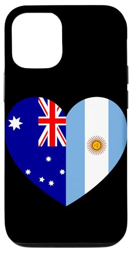 Hülle für iPhone 13 Pro Australia and Argentina Flags: Heart Shaped Unity von Argentina Love Pride Merch