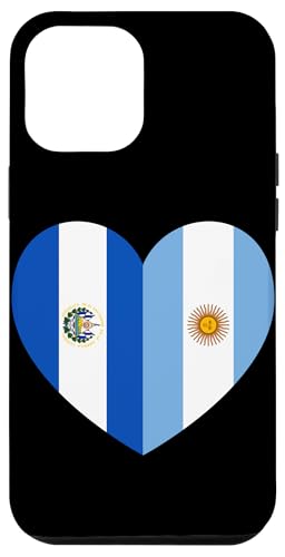 Hülle für iPhone 15 Pro Max El Salvador and Argentina Flags: Heart Shaped Unity von Argentina Love Pride Merch