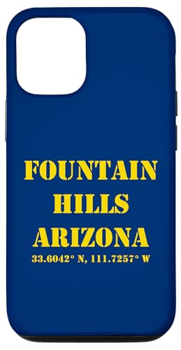 Hülle für iPhone 15 Fountain Hills Arizona Koordinaten Souvenir von Arizona Cities & Towns