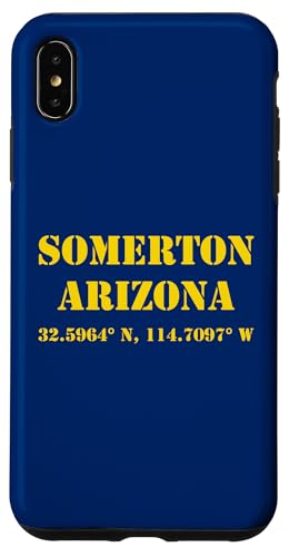 Hülle für iPhone XS Max Somerton Arizona Koordinaten Souvenir von Arizona Cities & Towns