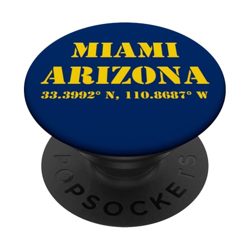 Miami Arizona Koordinaten Souvenir PopSockets mit austauschbarem PopGrip von Arizona Cities & Towns