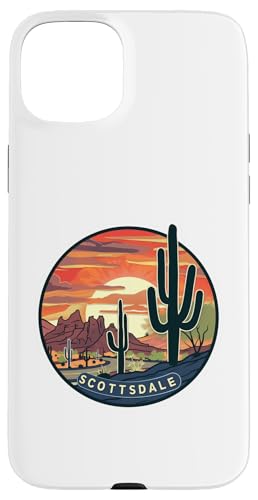 Hülle für iPhone 15 Plus Scottsdale Arizona AZ Kaktus Wüste Urlaub Wanderung Abenteuer von Arizona Tourism Design Shop