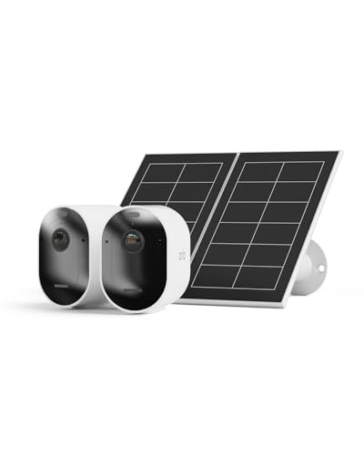 Arlo Pro 5 Überwachungskamera Aussen WLAN + Solar Panel, 2K+ HDR Video, Kabellos, Verbesserte Farbnachtsicht, 160° Blickwinkel, Spotlight, 2-Wege Audio, Alarm Sirene, Secure Testzeitraum, 2er Set von Arlo