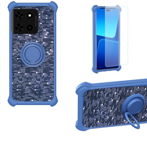 Aroepurt hülle Kompatibel Für Ovion V30 Ultra Hülle Case Handyhülle Schutzhülle Cover [Mit 9H Härte HD Schutzfolie] PC + Silikon Ständer TZZH-LAN von Aroepurt
