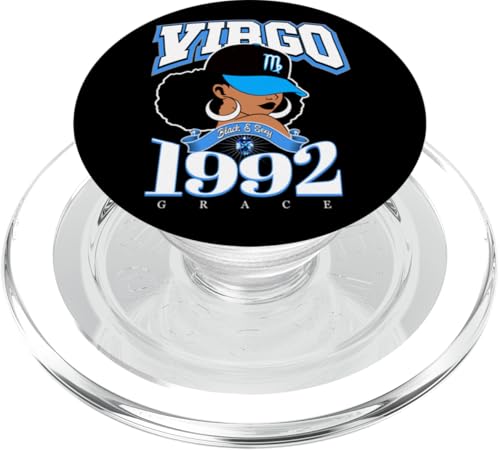 Jungfrau 1992 Saphir Geburtstag Afro Sternzeichen Königin PopSockets PopGrip für MagSafe von Around The Way Girls: Afro Birthday Zodiac Sign