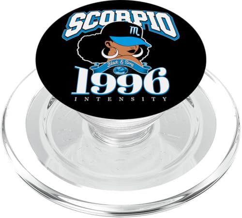 Skorpion 1996 Topas Geburtstag Afro Sternzeichen Königin PopSockets PopGrip für MagSafe von Around The Way Girls: Afro Birthday Zodiac Sign